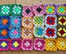 24 Crochet Granny Squares