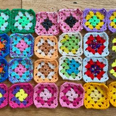 24 Crochet Granny Squares