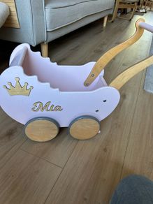 Wooden buggy -Mia - name on