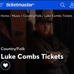 Luke Combs Tickets x3 Sunday 19th July