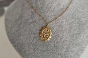 Necklace Pendent Silver Moon Timeless Elegance in Every Detail (Engravable Back)
