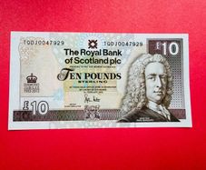 Royal Bank Of Scotland   10 Pounds   1952 - 2012  Diamond Jubilee. Scarce  ( Uncirculated )