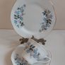 Beautiful Vintage Clare Bone China 14 Piece Teaset for Four in a Beautiful Blue Floral Pattern, Pattern Number 3045 Image 7