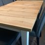 Large Extendable Solid Wood Table and Chairs - 6 Dark Grey Image 4