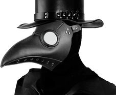 Plague Doctor Mask Black Leather Long Nose Bird Beak Steampunk Masks Costume Props