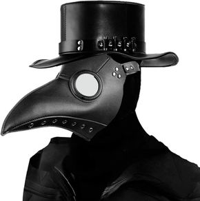 Plague Doctor Mask Black Leather Long Nose Bird Beak Steampunk Masks Costume Props