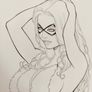 Original Comic Art of Marvels Black Cat by Rubismar de Costa Image 2