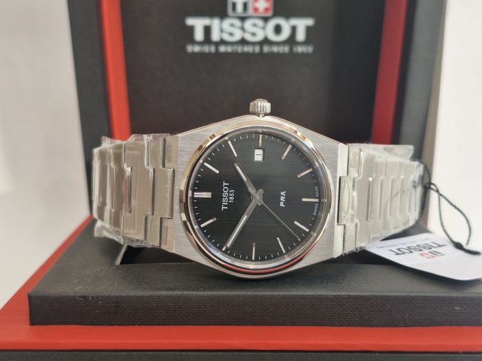 Tissot PRX 40mm Black Dial Steel Case Bracelet Watch T1374101105100