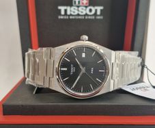 Tissot PRX 40mm Black Dial Steel Case Bracelet Watch T1374101105100