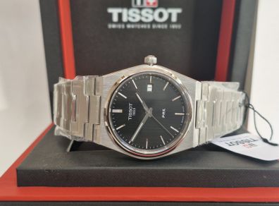Tissot PRX 40mm Black Dial Steel Case Bracelet Watch T1374101105100