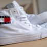 Tommy Hilfiger Round Toe Mid Top Lace Up Sneakers Women Size 37 Image 2