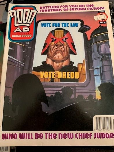 2000 AD Featuring Judge Dredd Progs 576,640, 780,779, 785,839,884,908,916, mix progs running 28 May 1988- intermittent-2nd Dec 1994 IPC Magazines