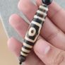 Vintage 3 Eyes Himalayan Tibetan Agate Dzi Bead Amulet Image 9
