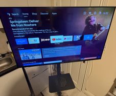 Sharp 40 2K TV + Mobile Stand with Wheels