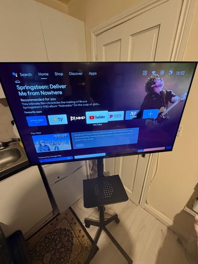Sharp 40 2K TV + Mobile Stand with Wheels