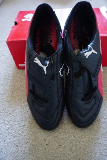 Football Boots Puma King Exec Black/Red (2007) Size 7UK FG