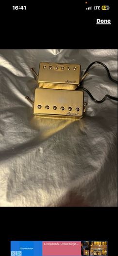 Roswell PAF humbucker pickups Alnnico 5 set bridge neck gold electric guitar parts accessories