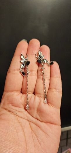 Rebel Studio Butterfly Black Diamante Earring