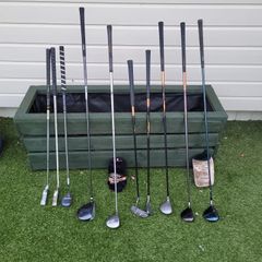golf clubs 3 drivers,  1x3 metal Wood ,1x5 metal wood   selection  of 4 putters