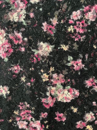 Mary Grant Top - Black with Rose Print - Size 1
