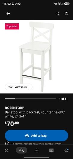 5 Ikea Rosentorp Bar Stools
