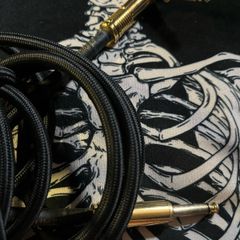Ernie Ball Braided electric guitar Instrument Cable Black Gold 3M