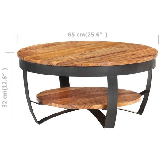 Coffee Table 65x65x32 cm Solid Acacia Wood