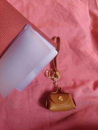 card holder with coin holder keychain