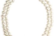 Christian Dior pearl necklace with carry bag
