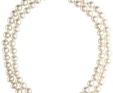 Christian Dior pearl necklace with carry bag
