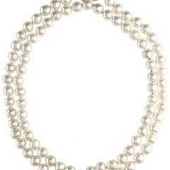 Christian Dior pearl necklace with carry bag