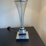 Tall silver and crystal lamp Image 6