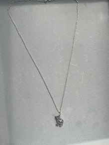 silver cow necklace