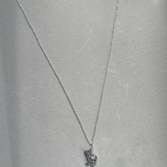 silver cow necklace