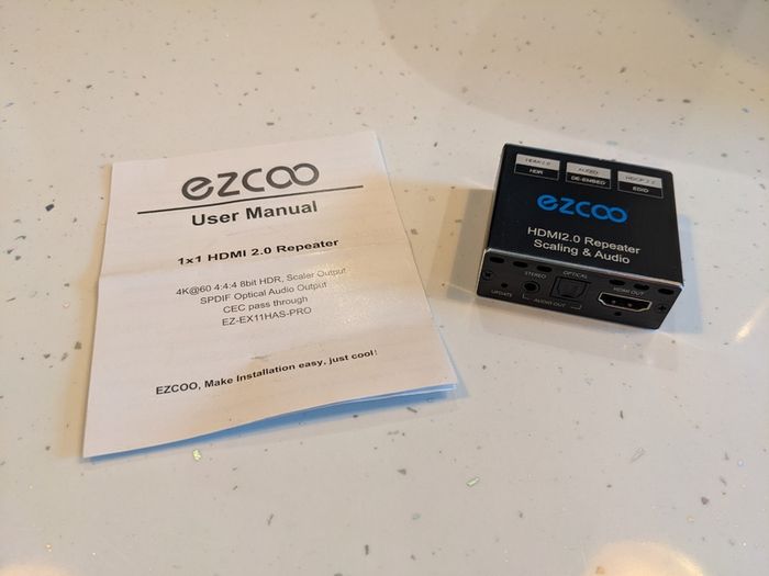 EZCOO 4K 60Hz HDMI 2.0 Audio Extractor & Scaler (Dolby Vision, Atmos, EDID, Optical)