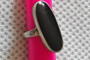 Sterling silver onyx stone ring