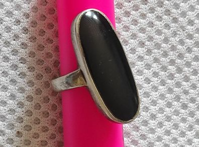Sterling silver onyx stone ring