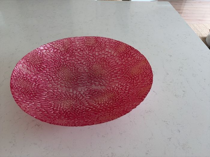 Large Pink Glass Bowl