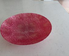 Large Pink Glass Bowl