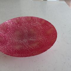 Large Pink Glass Bowl