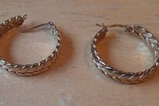 Golden hoop earrings