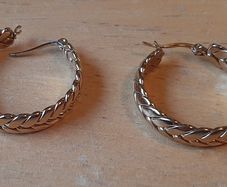 Golden hoop earrings