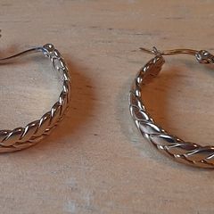 Golden hoop earrings