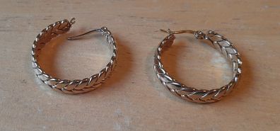 Golden hoop earrings