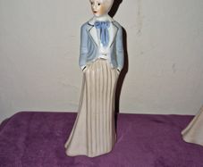 Hand painted "Gibson Girl" Porcelain statue