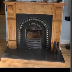 Oak fireplace