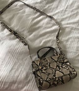 clutch bag with strap snakeskin effect small in size brand new