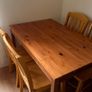 Solid Pine Dining Table and 4 Chairs Image 2