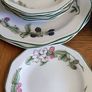 Set 20 pcs  by Churchill England, featuring a charming fruit and blossom design with a classic green rim. Beautifully made English pottery with lovely detail and quality. Image 9