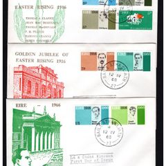 1966 Ireland Easter Rising (50th Anniversary) Commemorative Stamps on Illustrated First Day Covers (FDC)